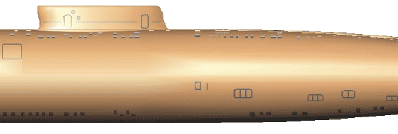 USSR ship Papa project 661 Anchar [Submarine] - drawings, dimensions, pictures